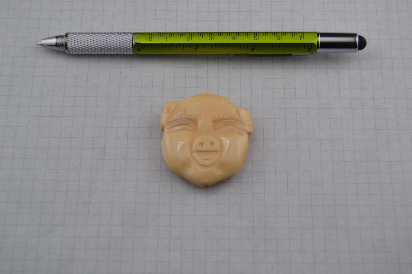 Bone goddess, deity and luck carved bone pendants