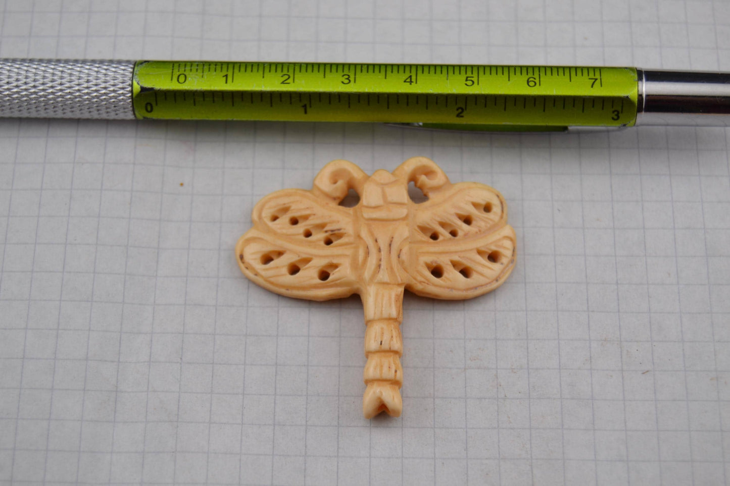 Hand-carved animal beads from bone