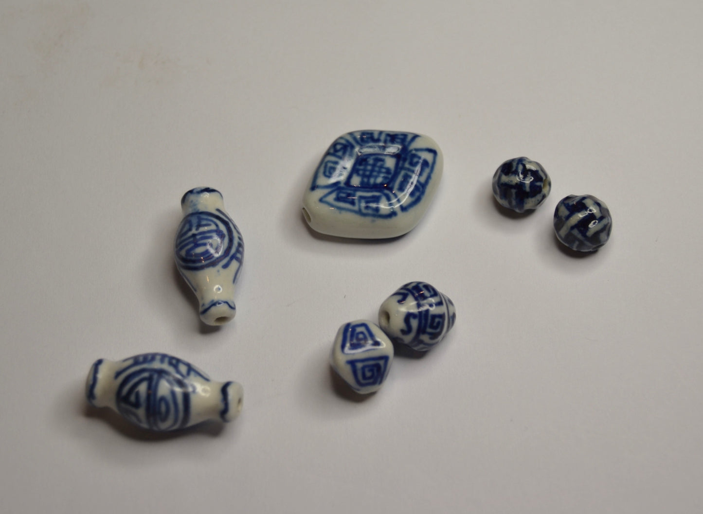 Asian Blue and White Porcelain beads