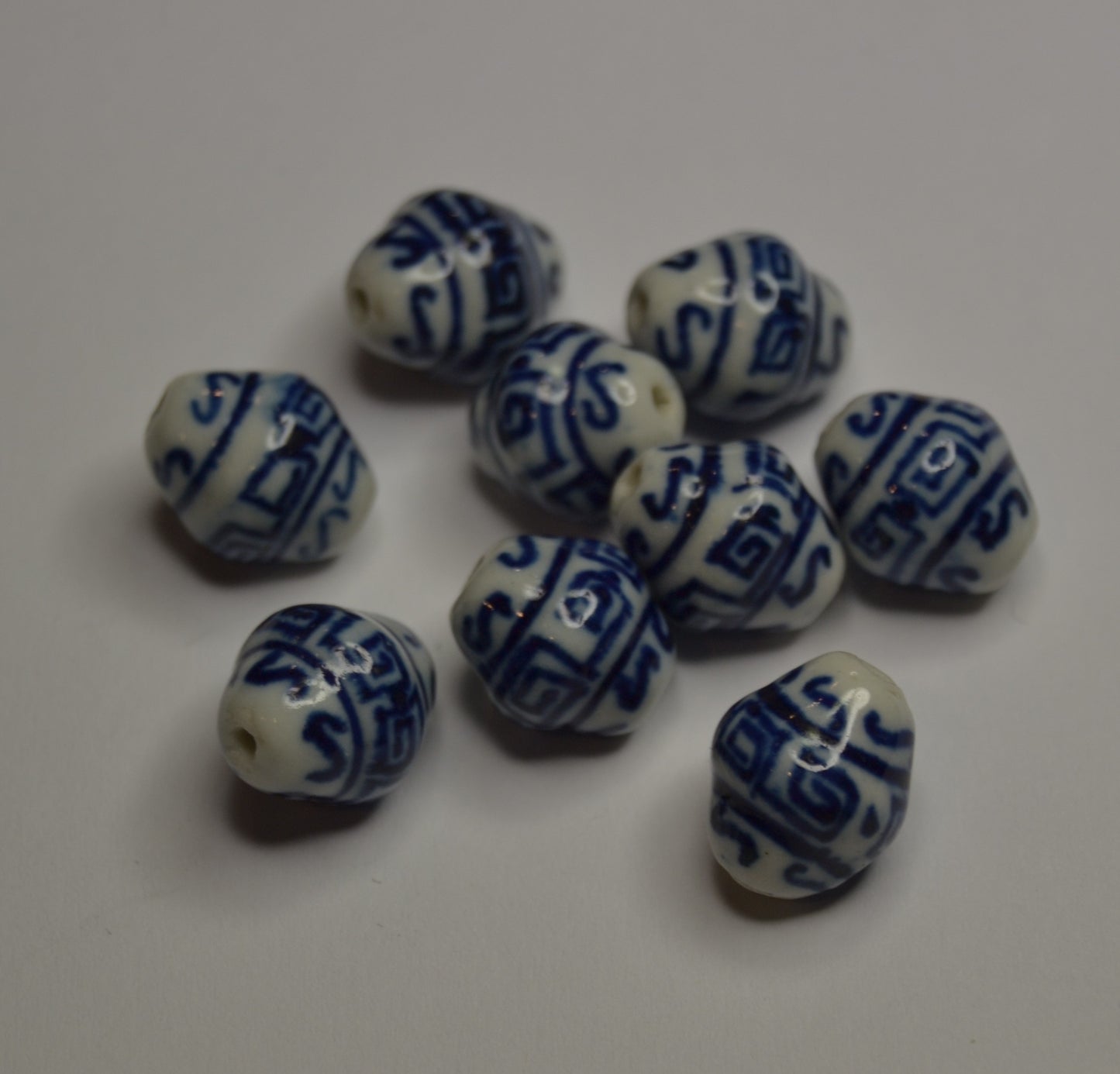 Asian Blue and White Porcelain beads