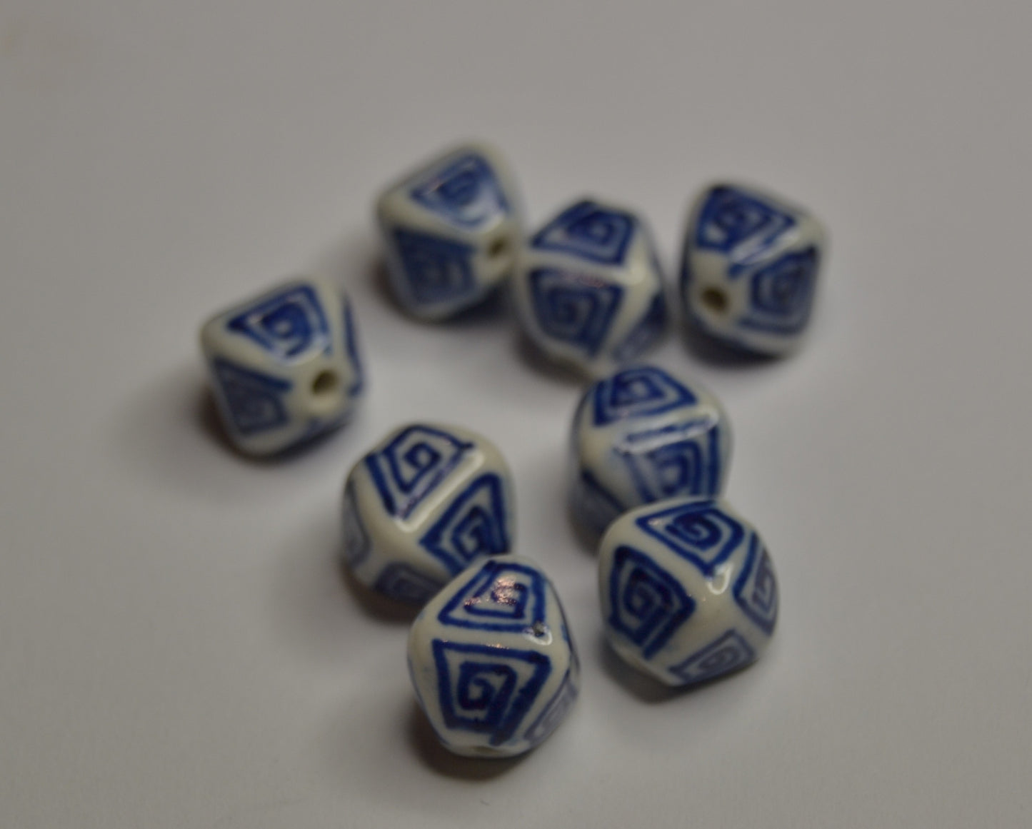 Asian Blue and White Porcelain beads