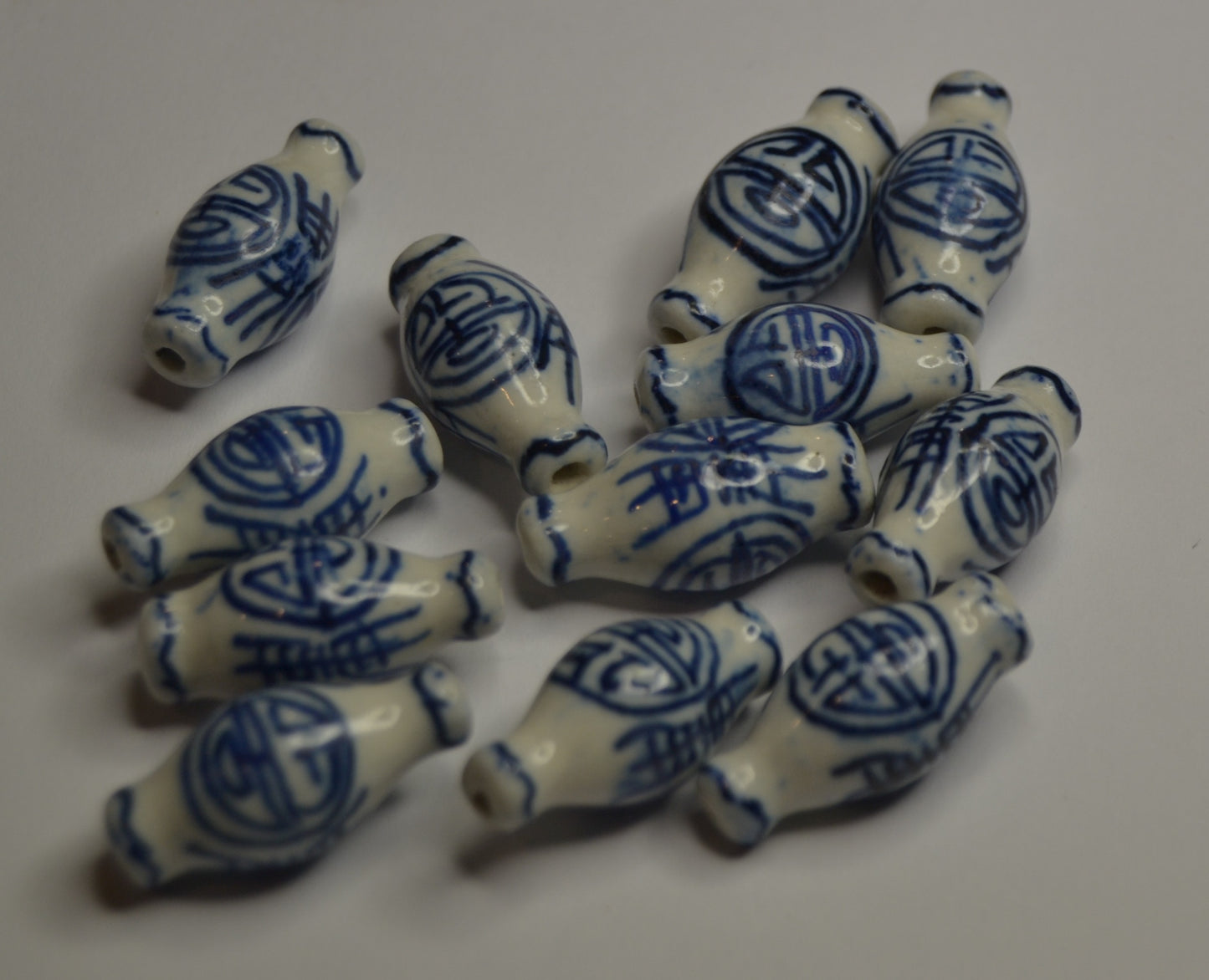 Asian Blue and White Porcelain beads