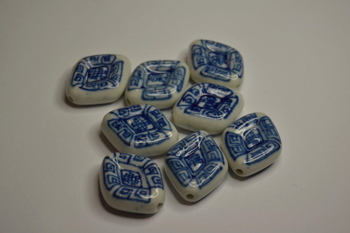 Asian Blue and White Porcelain beads
