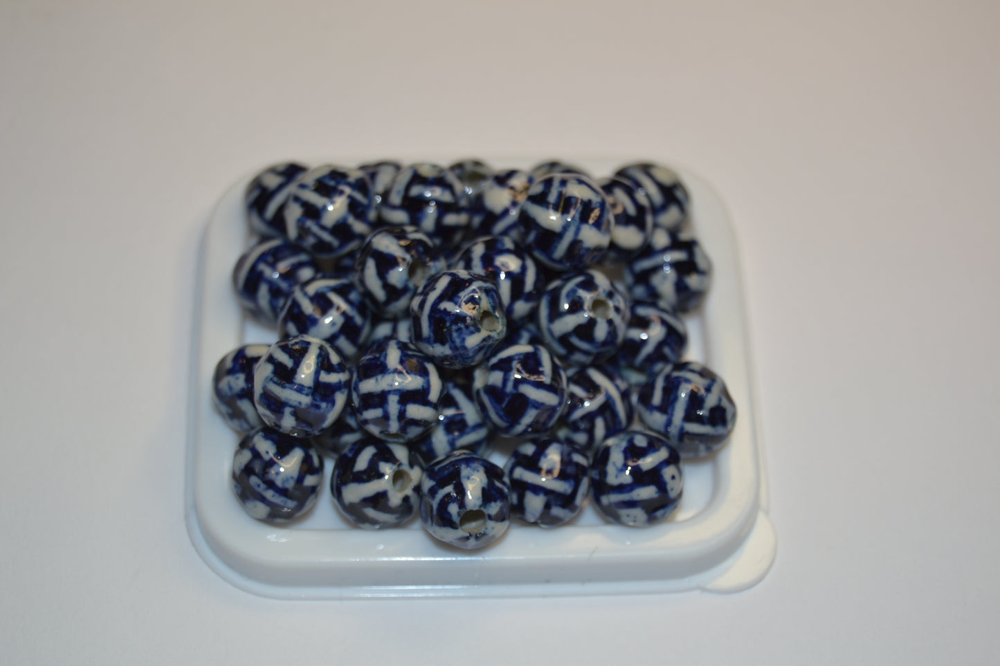 Asian Blue and White Porcelain beads