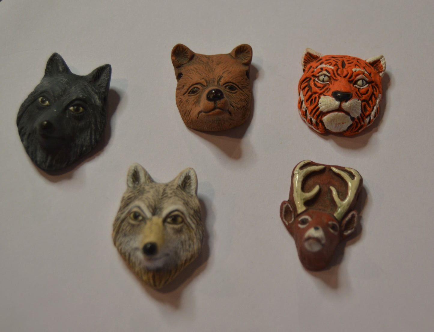 Hand painted Animal head beads