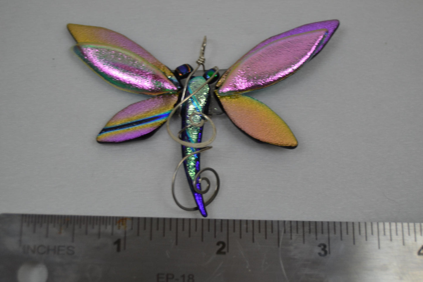 Dichroic Glass Dragonfly Pendants