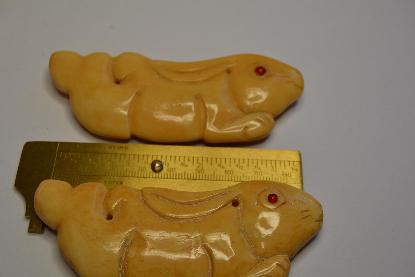 Hand Carved Bone,  link pendants