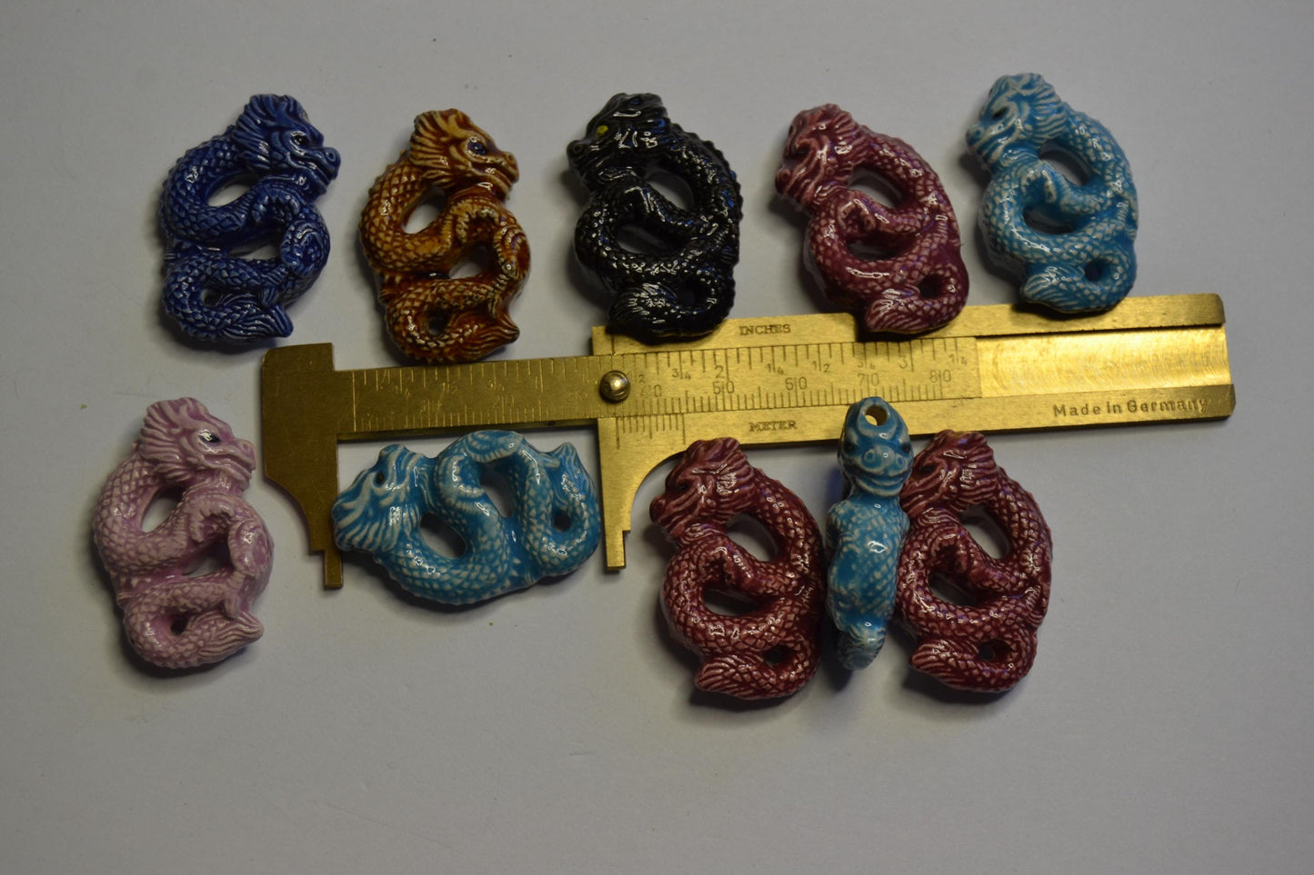 Dragon beads, assorted colors
