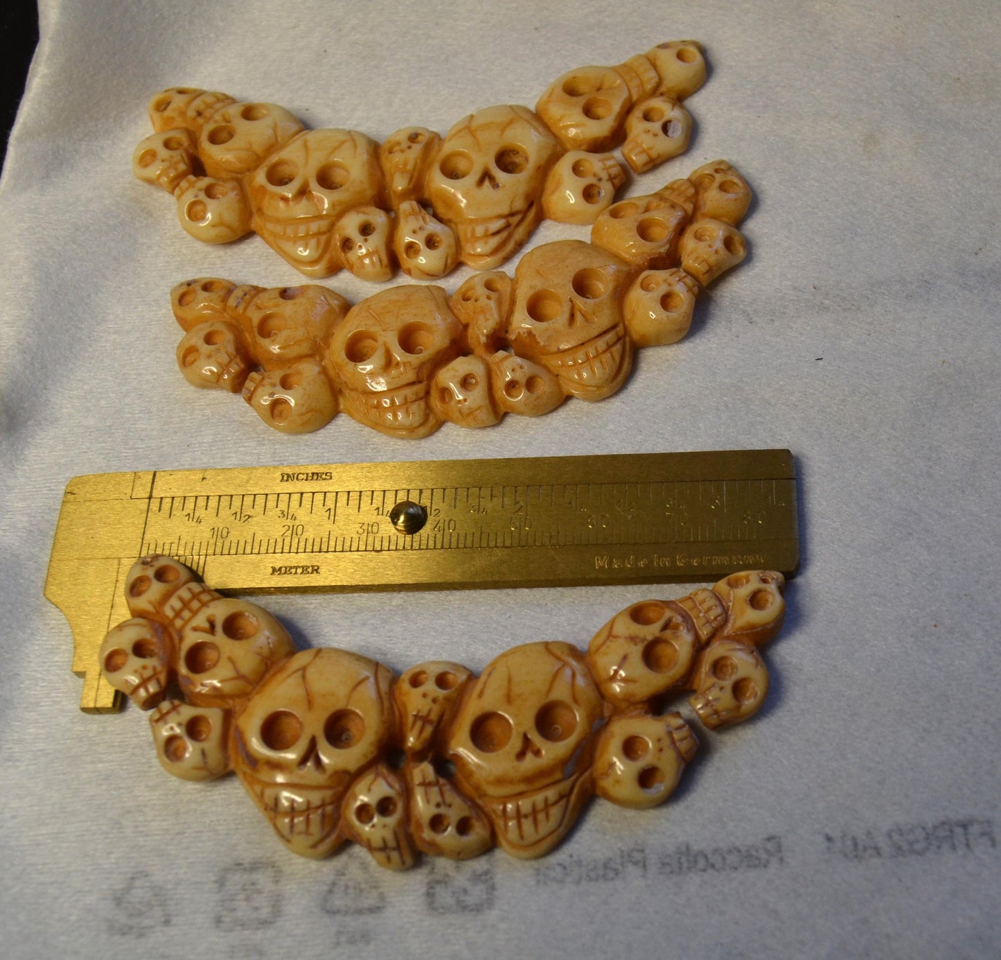 Hand Carved Bone,  link pendants