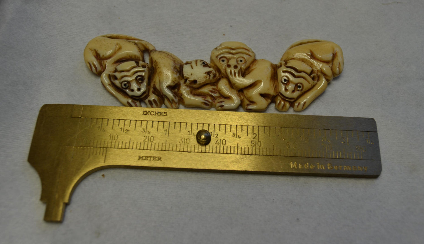 Hand Carved Bone,  link pendants