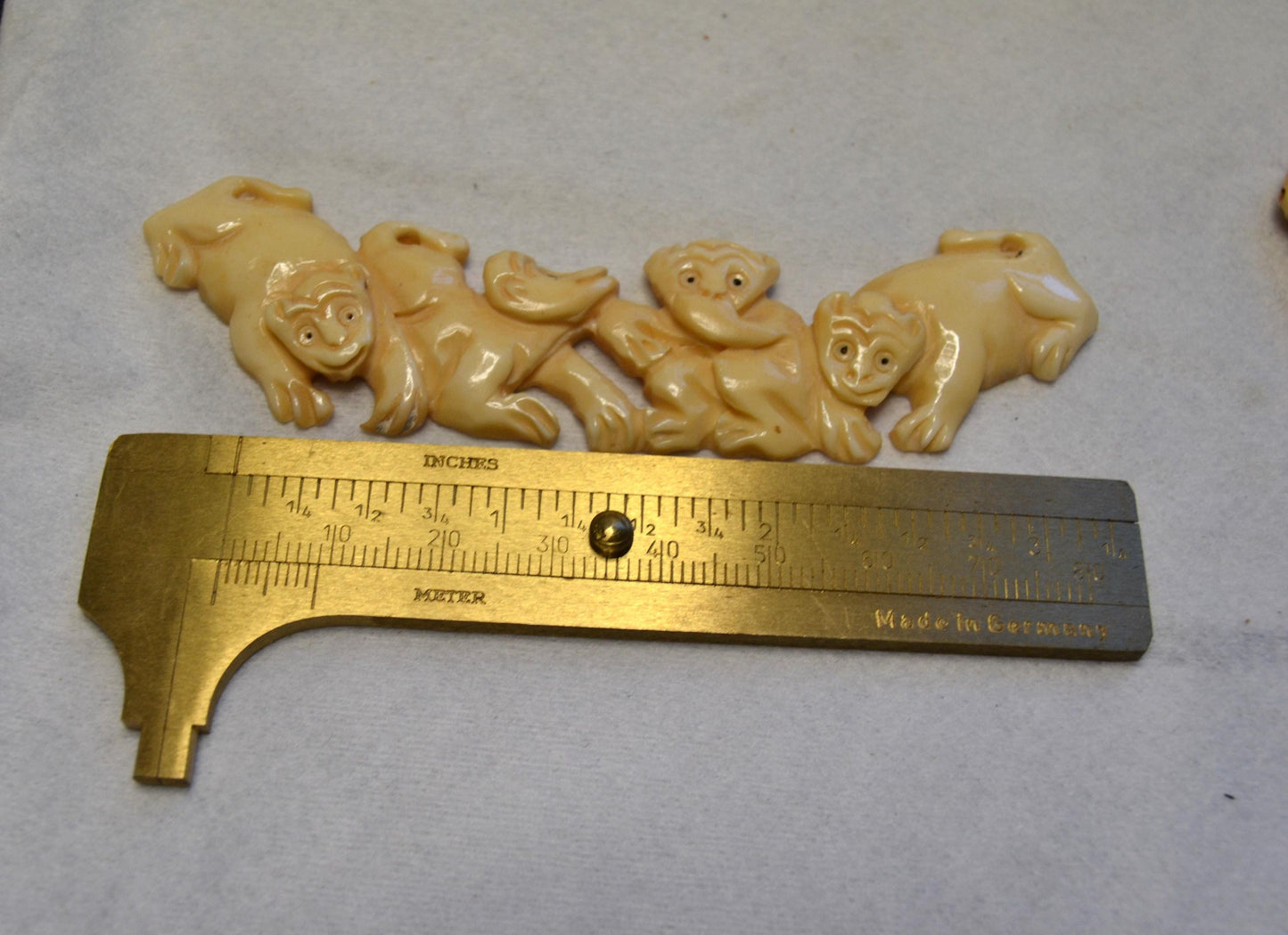 Hand Carved Bone,  link pendants