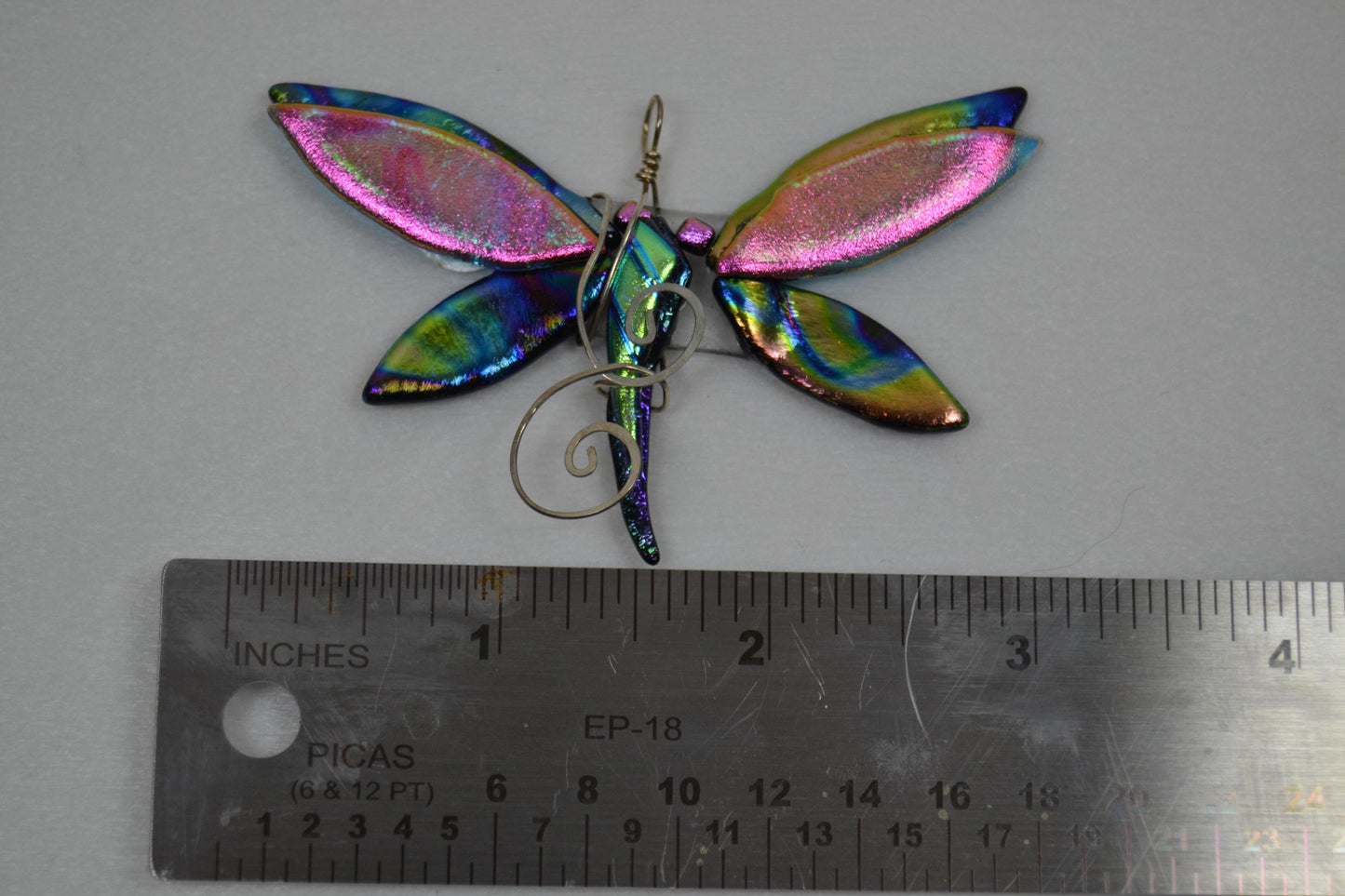 Dichroic Glass Dragonfly Pendants