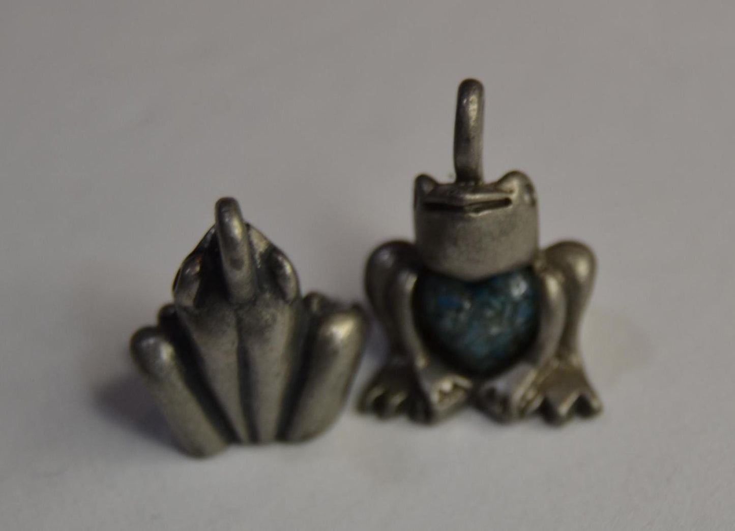 Pewter Animal Charms with heart inlay, 12mm wide