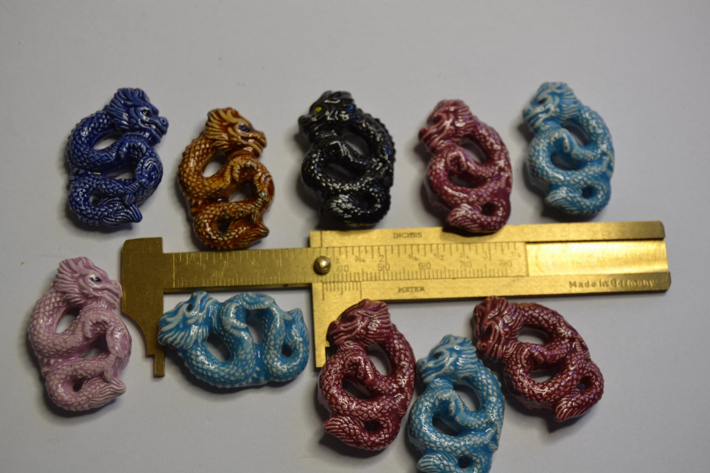 Dragon beads, assorted colors