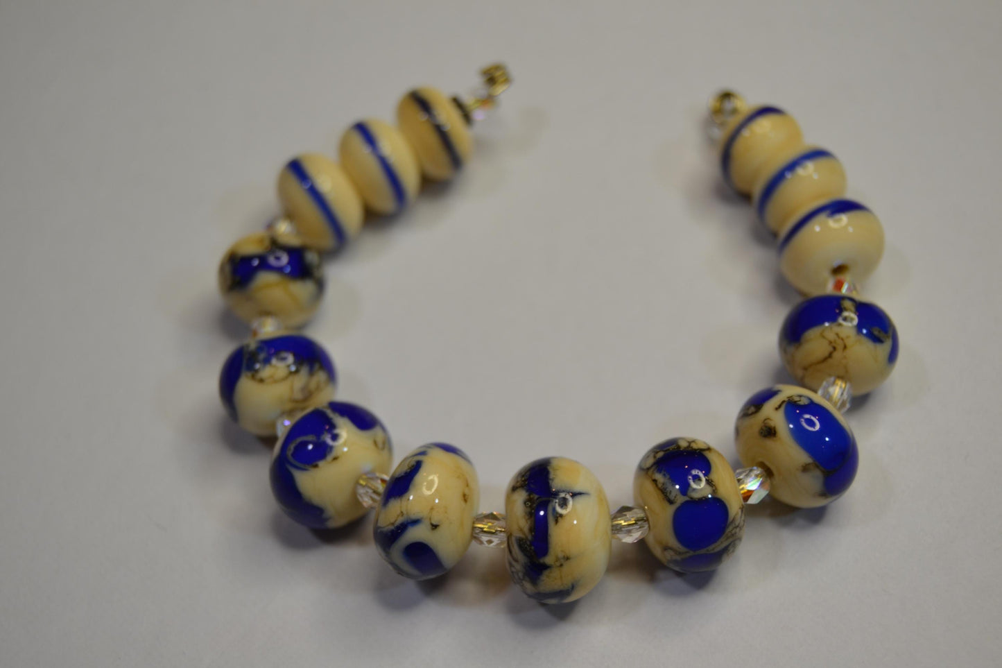 Lampworked Glass Bead Sets in blues