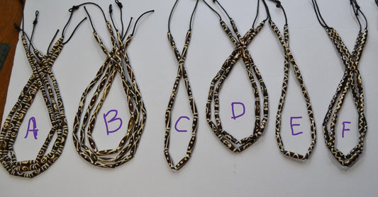 Batic Tribal beads, 1" with patterns