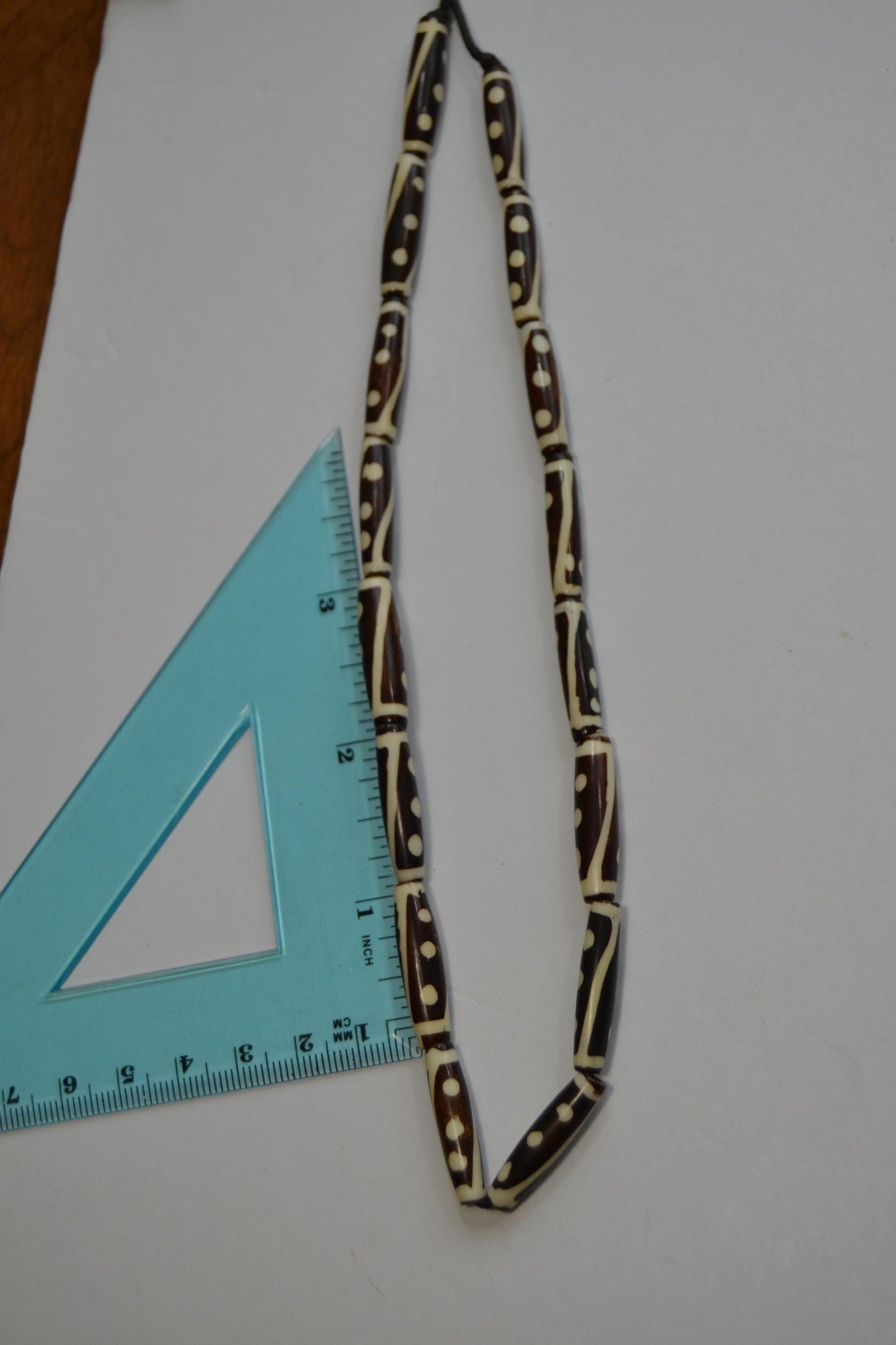 Batic Tribal beads, 1" with patterns