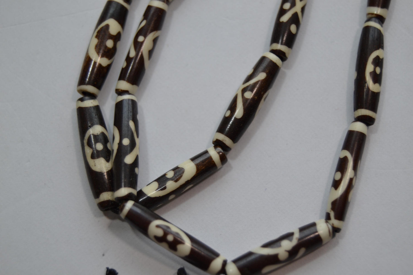 Batic Tribal beads, 1" with patterns