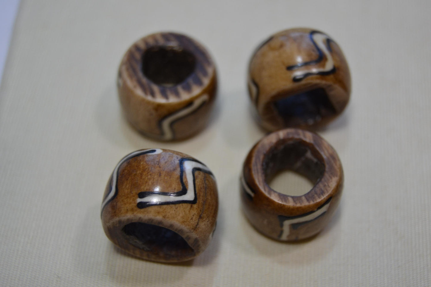 Tribal bone beads, large hole  beads.