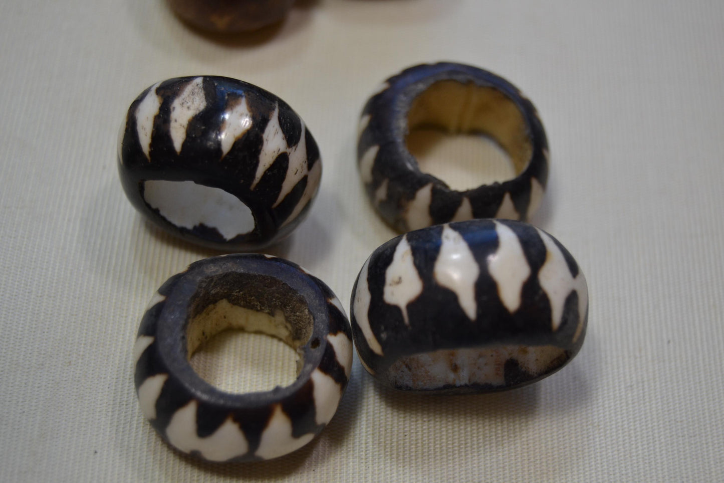 Tribal bone beads, large hole  beads.