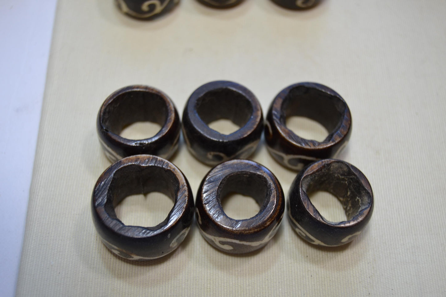 Tribal bone beads, large hole  beads.