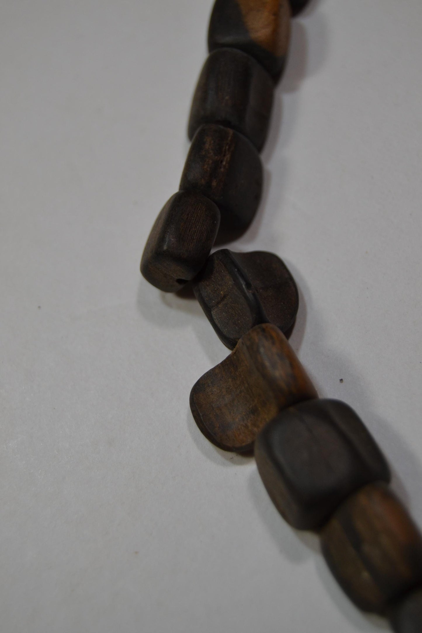 Horn and wood bead strands