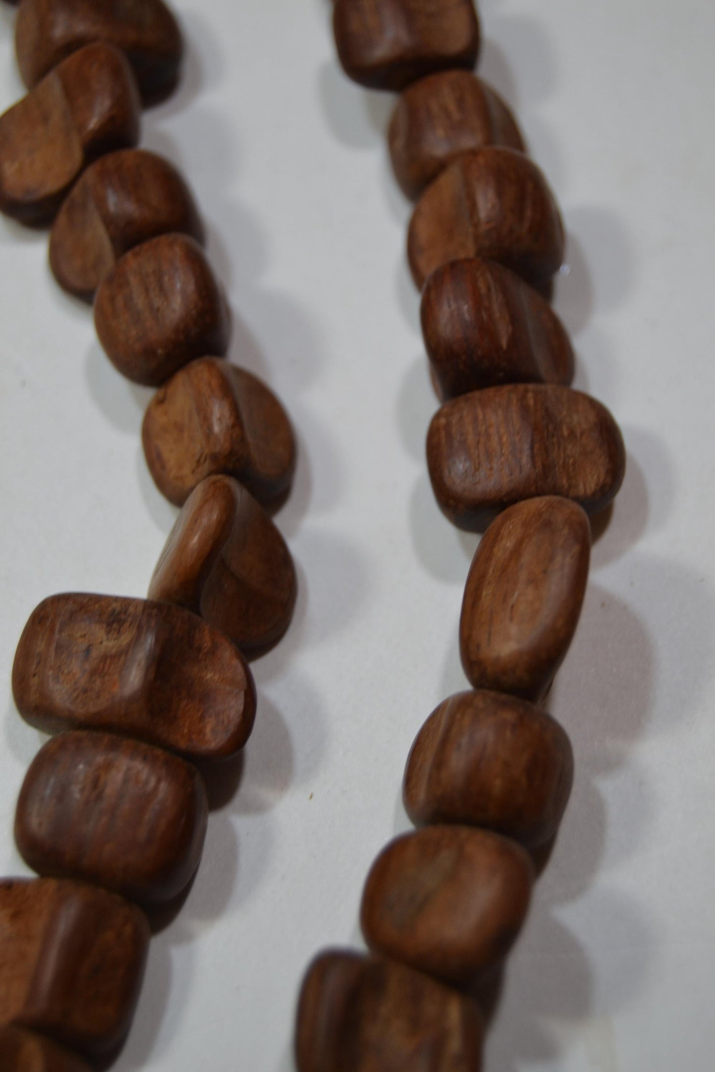 Horn and wood bead strands