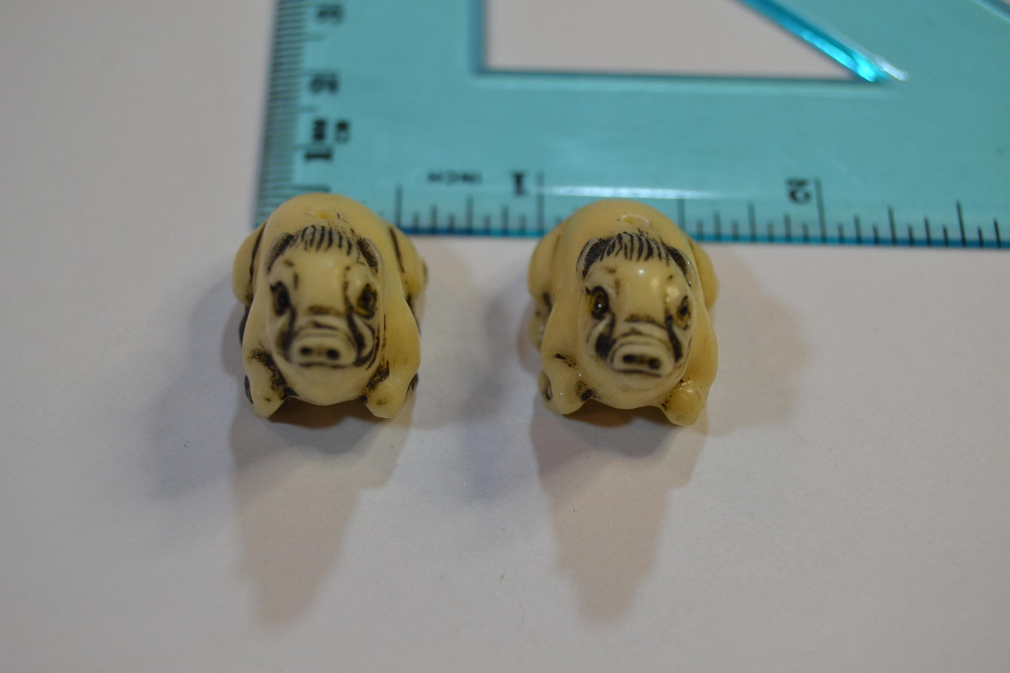 Vintage Netsuke Hand-Carved Tagua Nut, animals