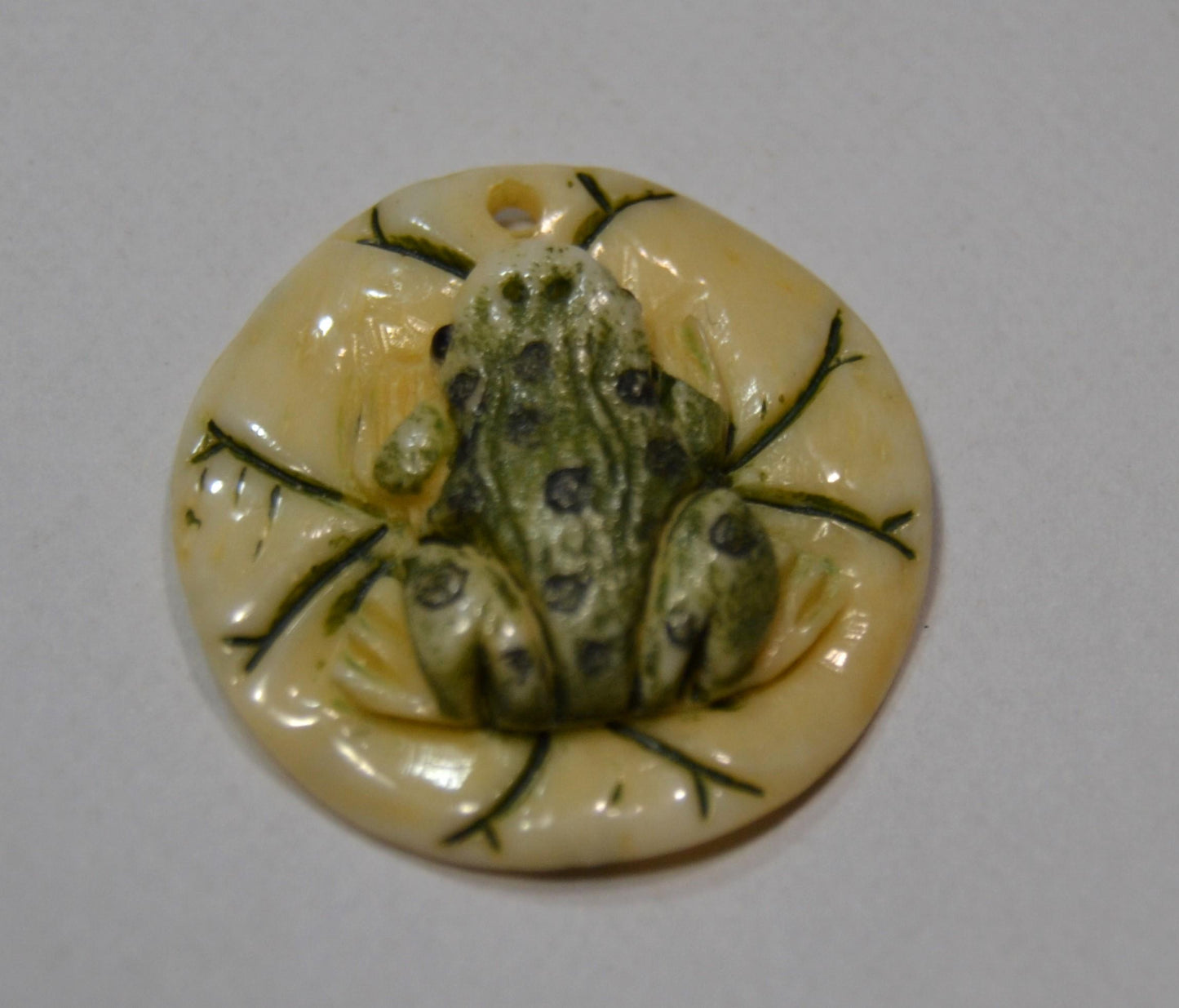 Lilypad, hand carved beads, frogs, turtles, mermaid