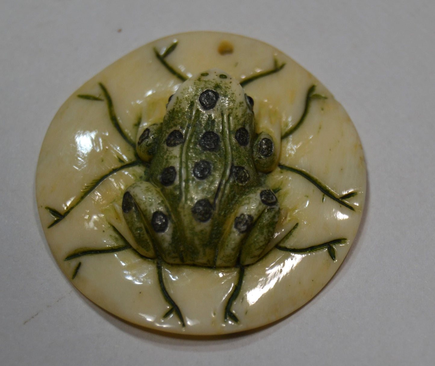 Lilypad, hand carved beads, frogs, turtles, mermaid