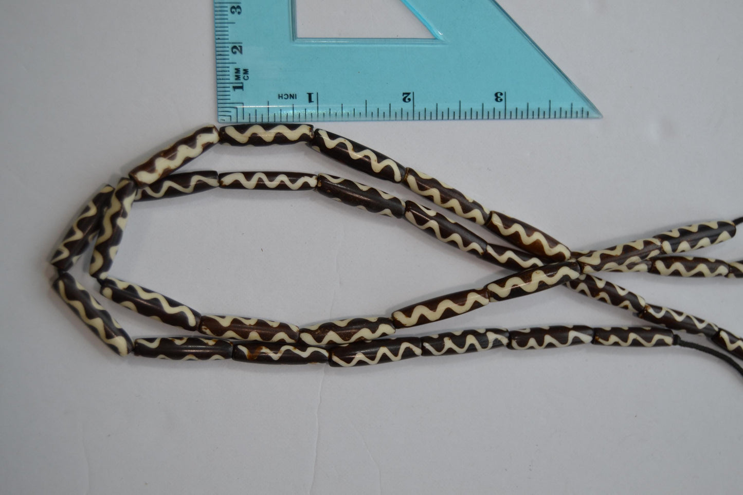 Batic Tribal beads, 1" with patterns