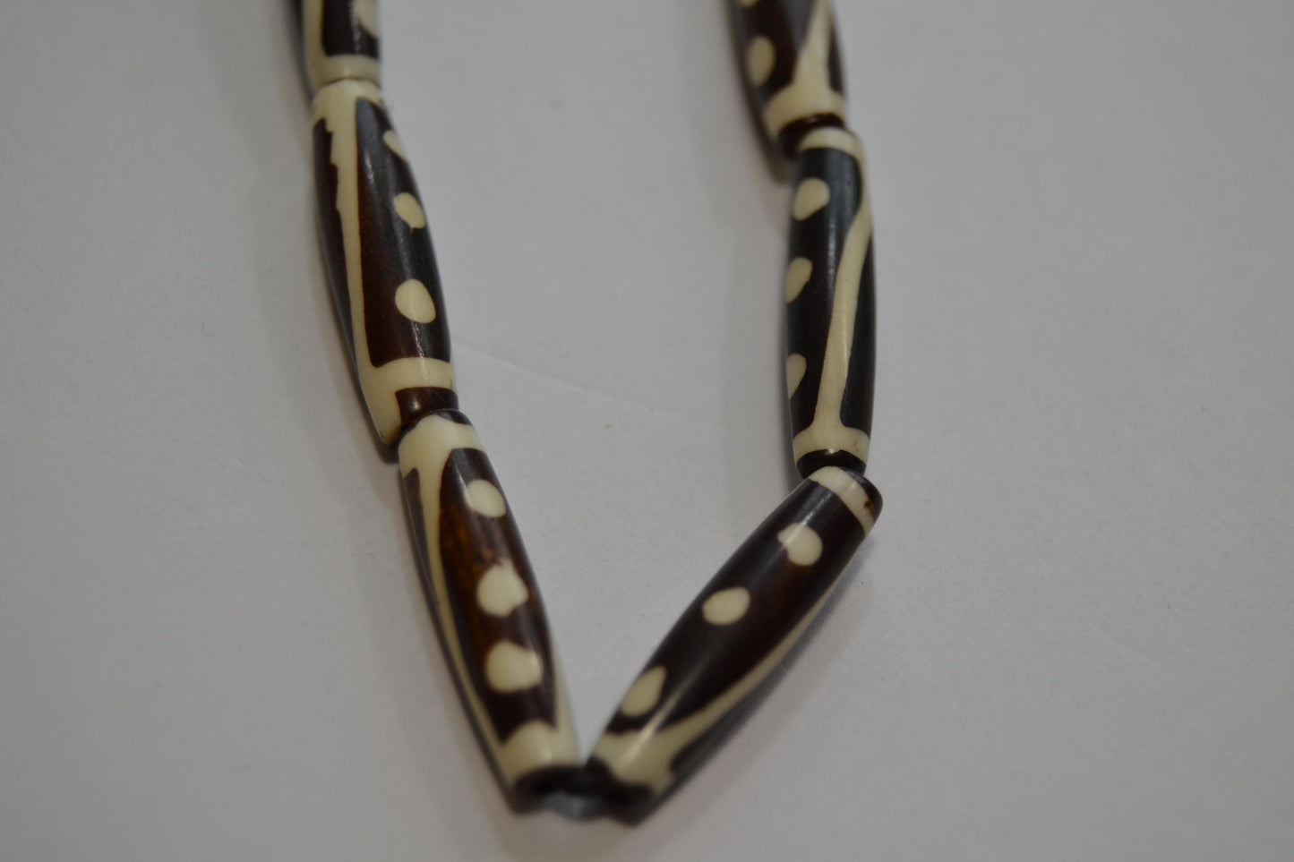 Batic Tribal beads, 1" with patterns