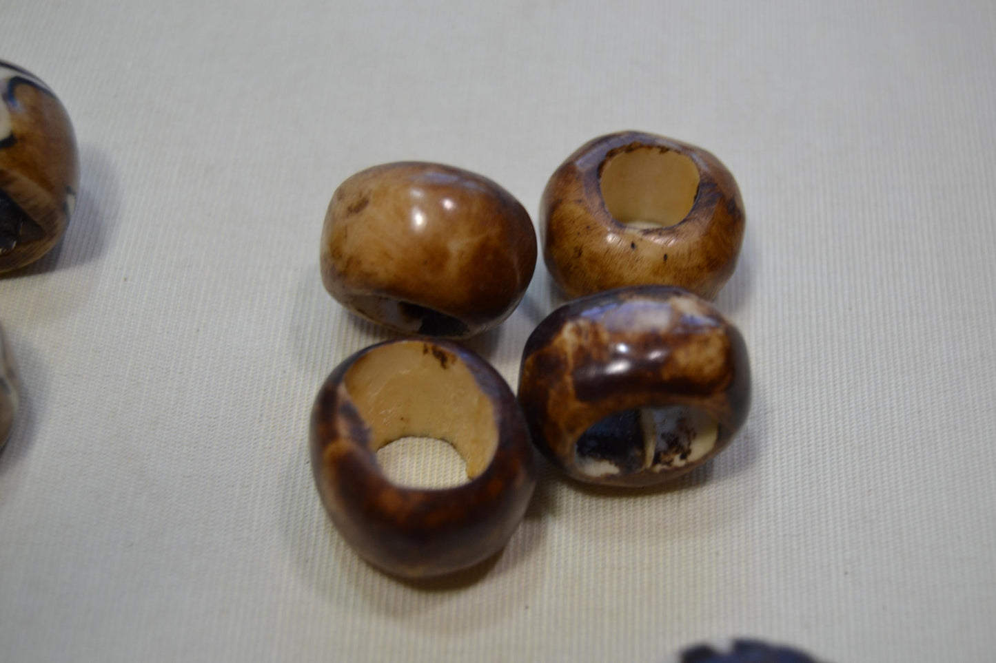 Tribal bone beads, large hole  beads.