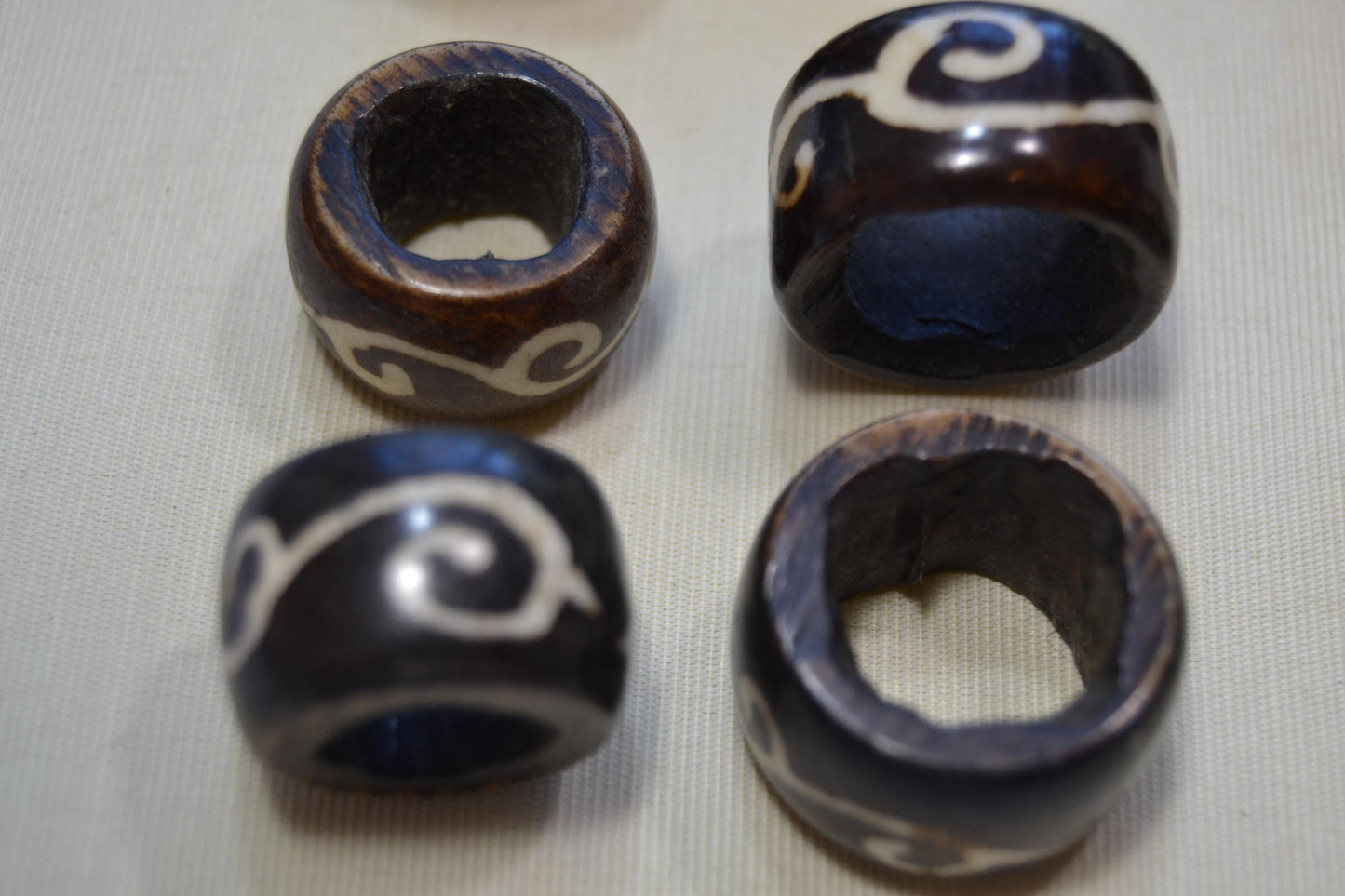 Tribal bone beads, large hole  beads.