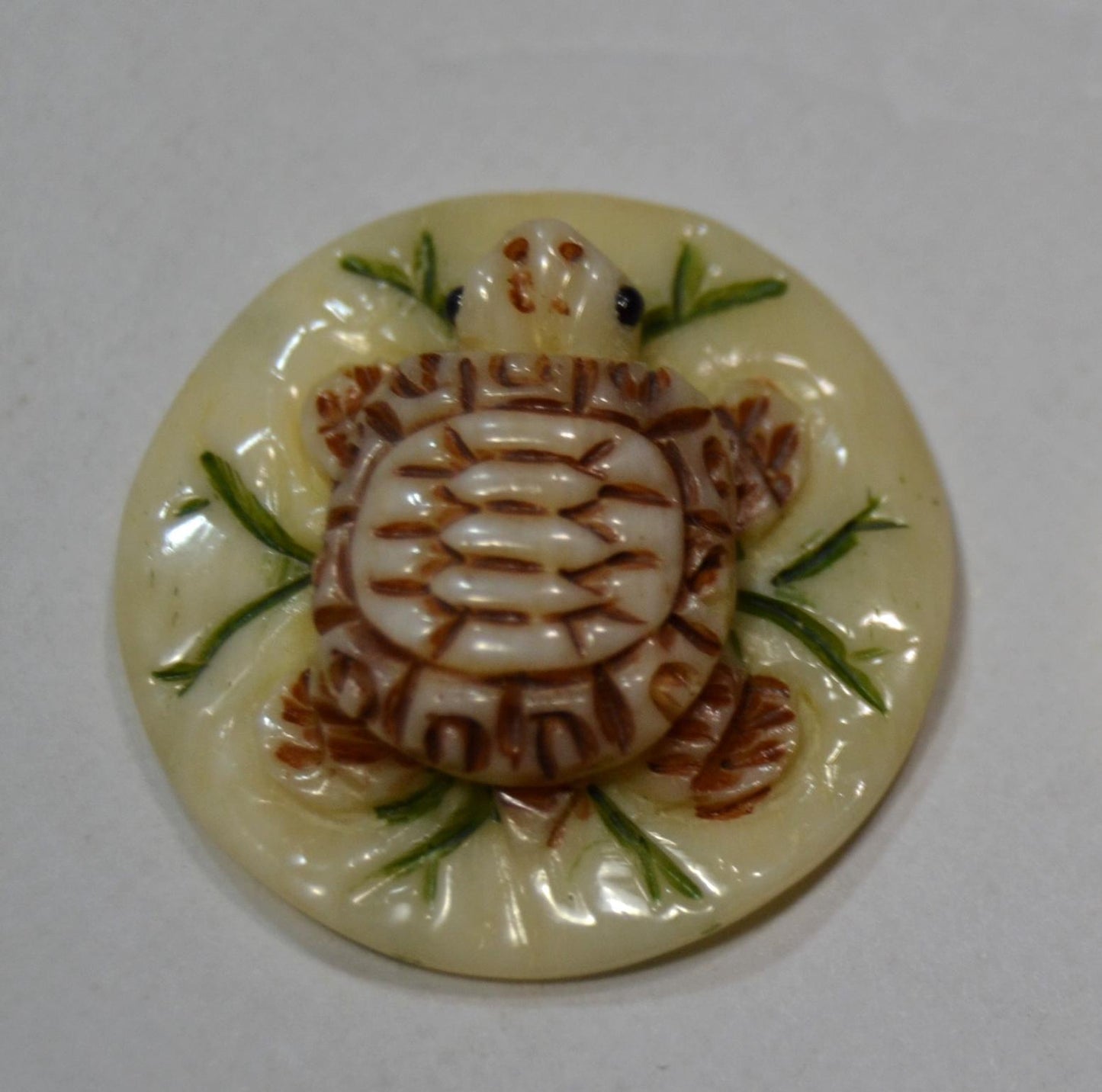 Lilypad, hand carved beads, frogs, turtles, mermaid