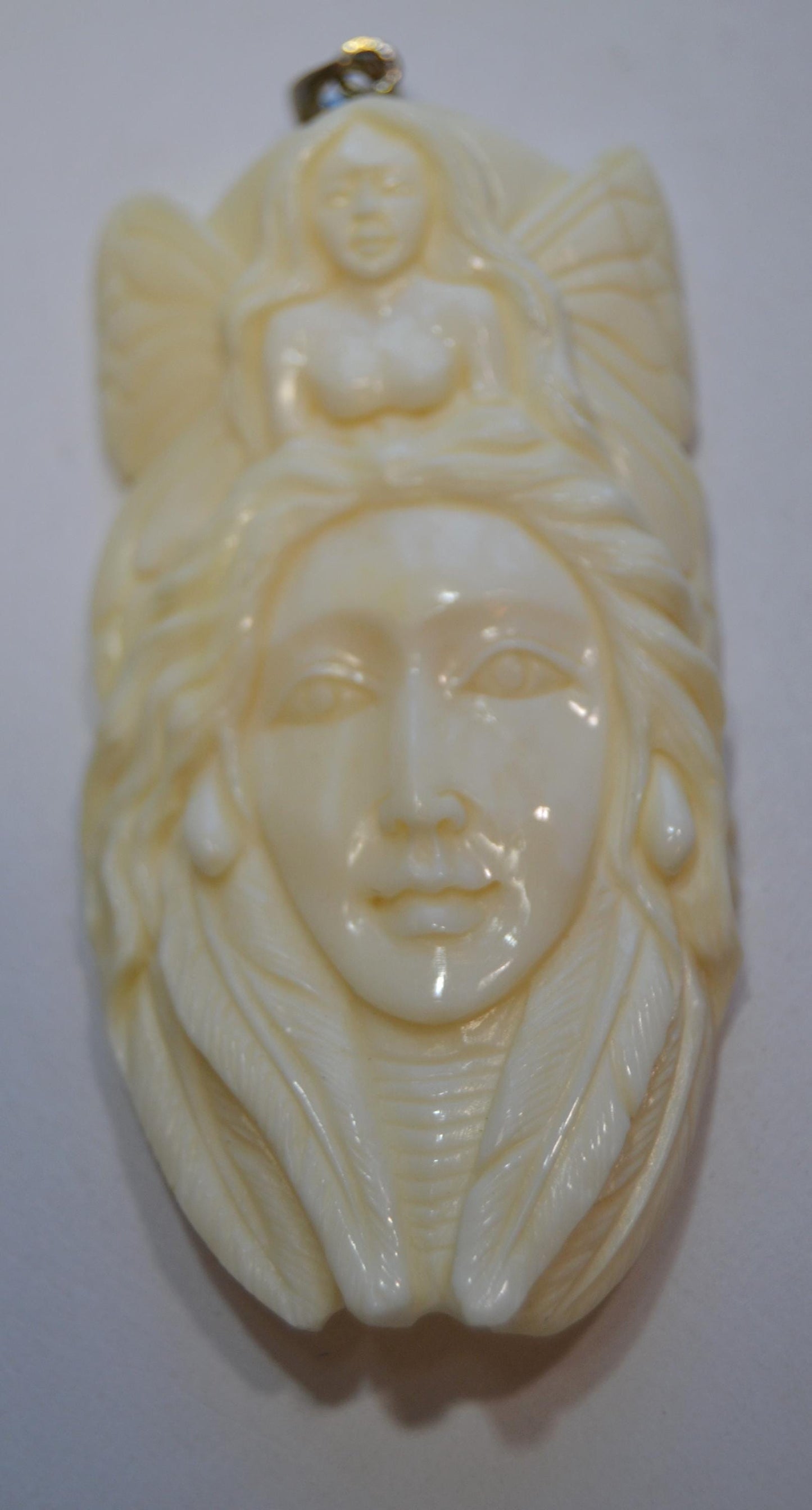 Hand-Carved Fairy/Face Pendants