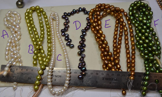 Fresh water pearls various colors and grades