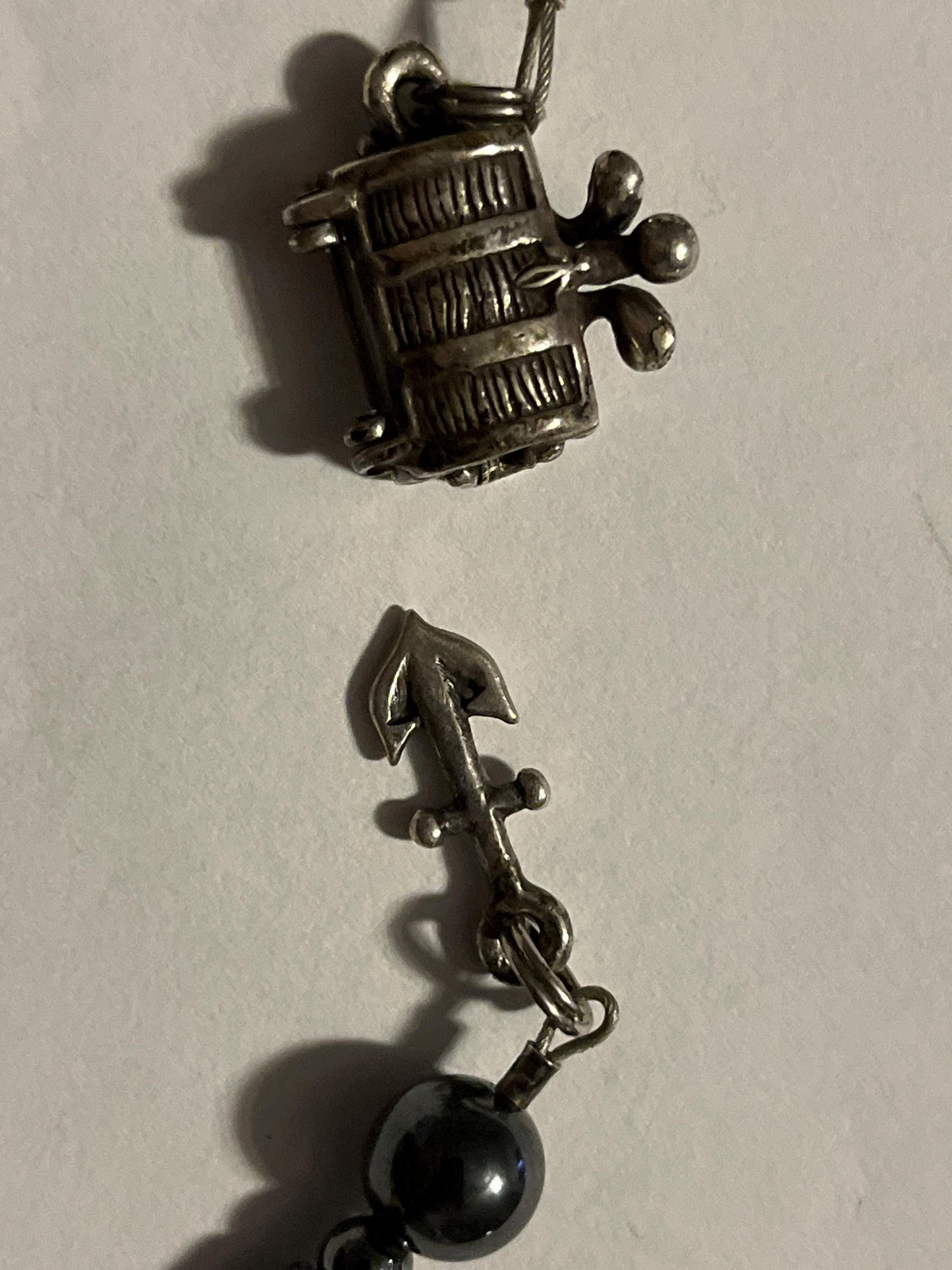 Glass and Hematite choker