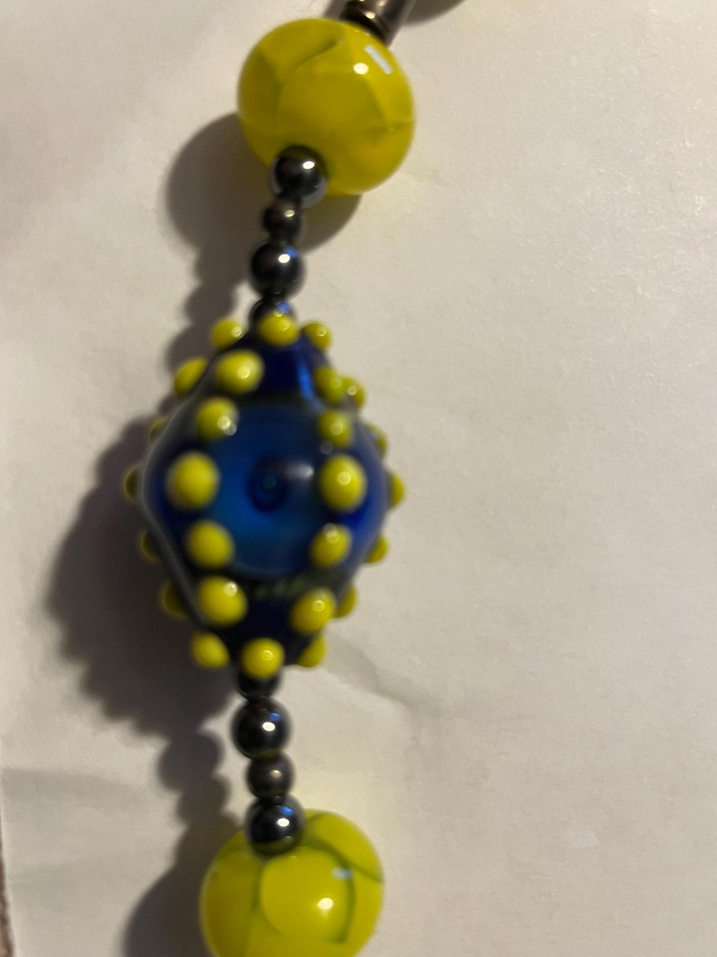 Glass and Hematite choker