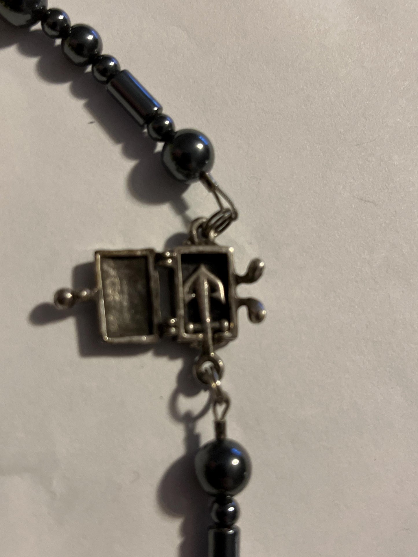 Glass and Hematite choker