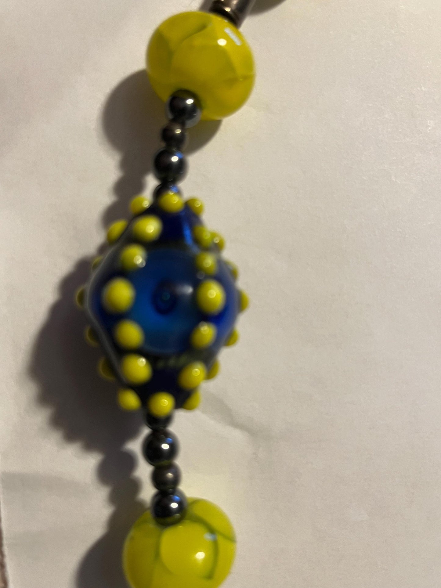 Glass and Hematite choker