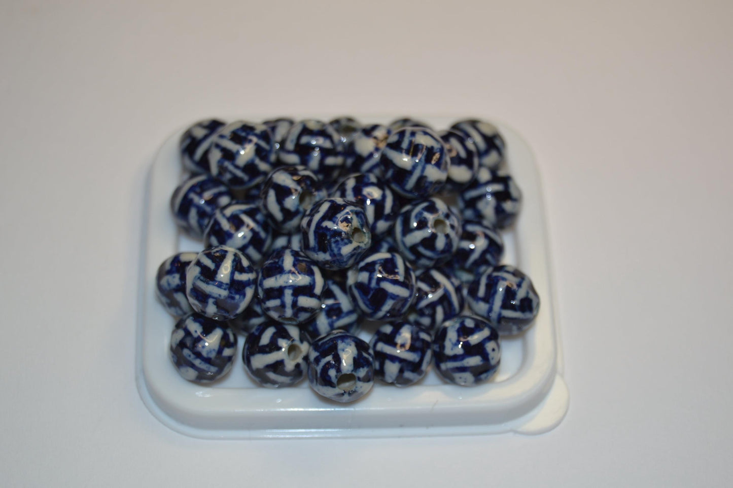Asian Blue and White Porcelain beads