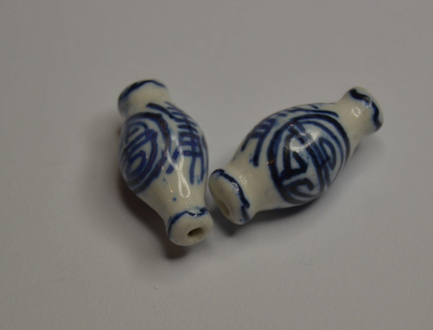 Asian Blue and White Porcelain beads
