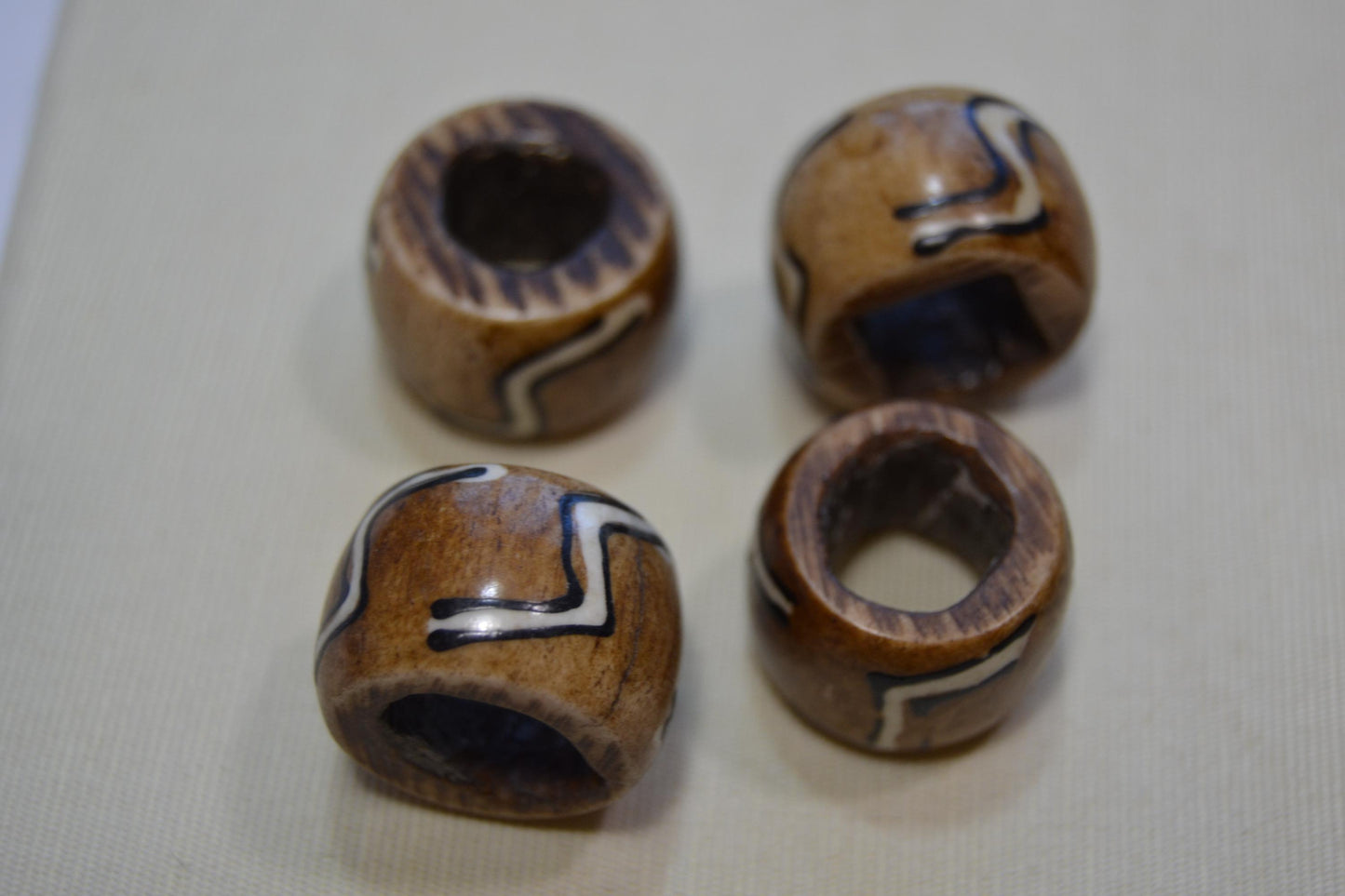 Tribal bone beads, large hole  beads.