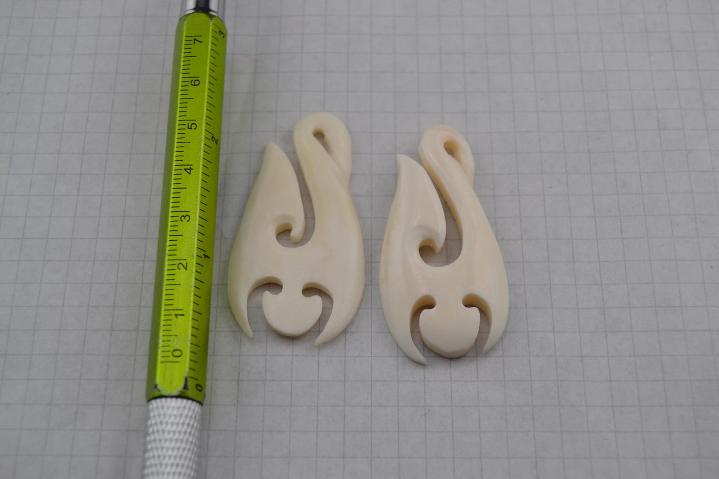 Tribal Fishhooks, hand carved