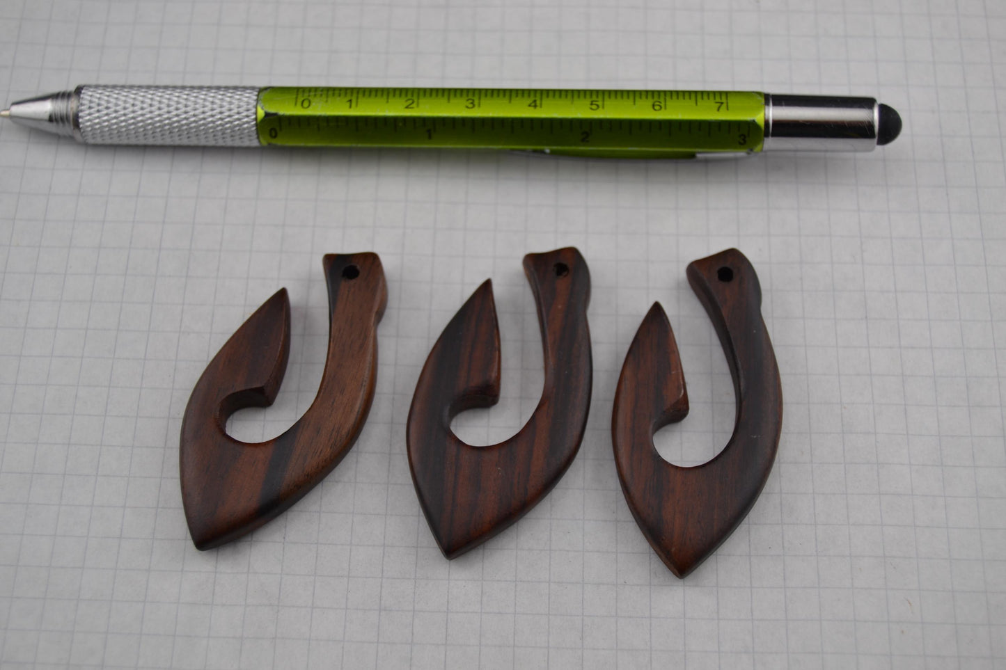 Maori tribal fish hooks - Wood