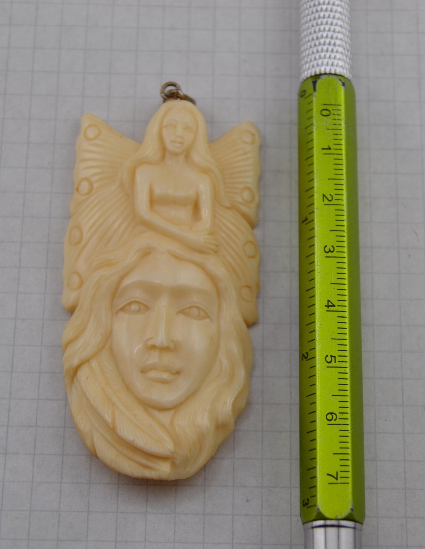 Hand-Carved Fairy/Face Pendants