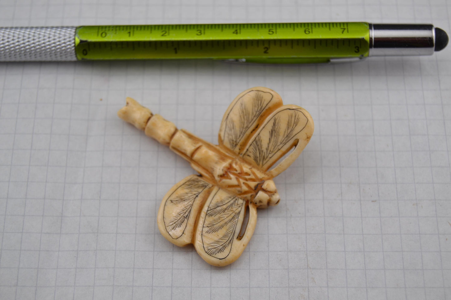 Hand-carved animal beads from bone