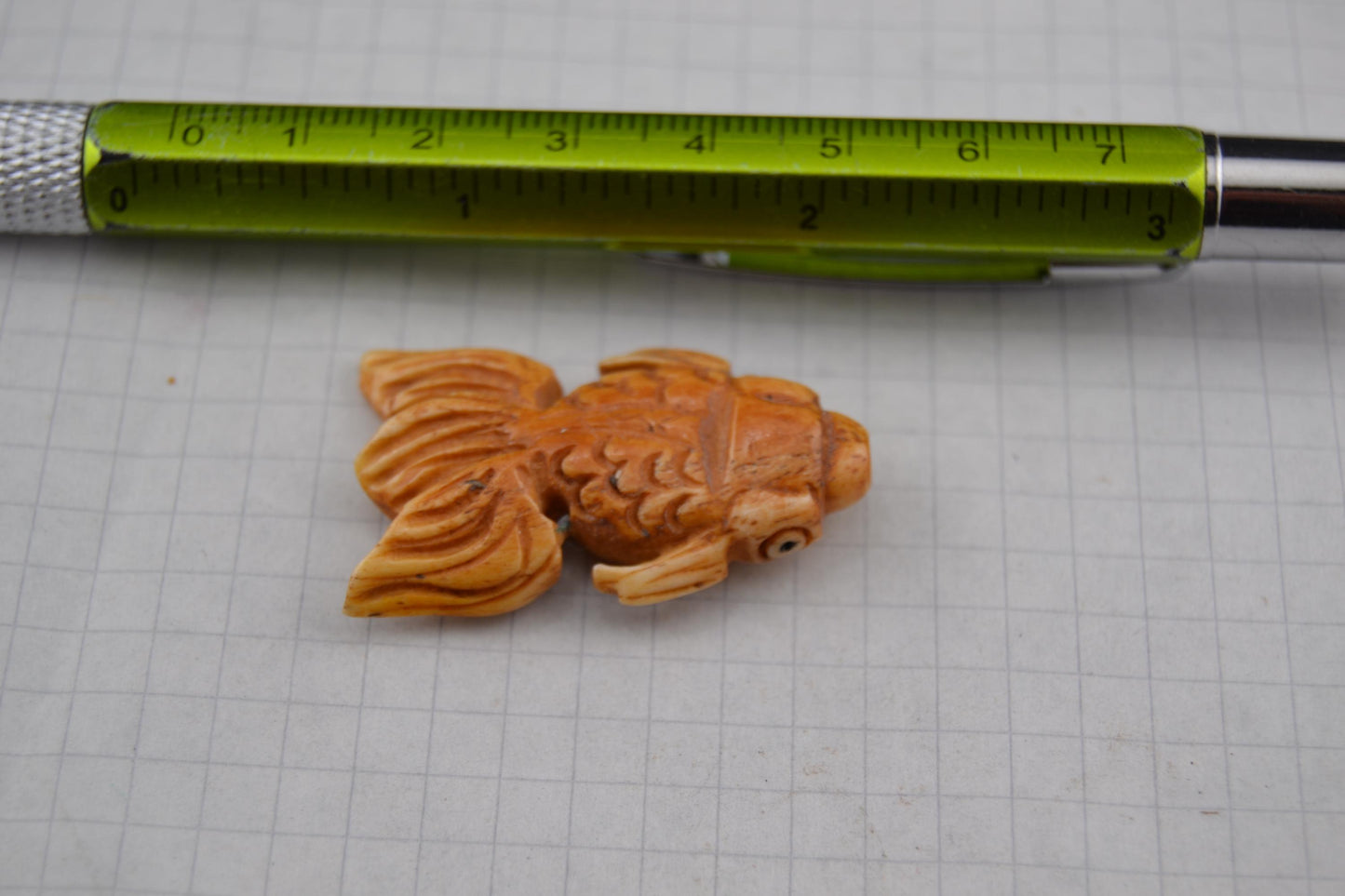 Hand-carved animal beads from bone