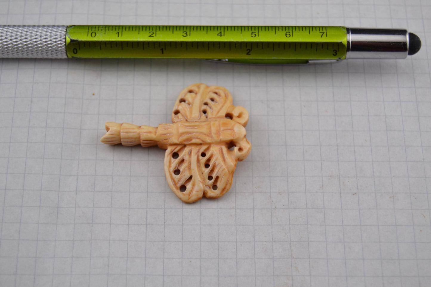 Hand-carved animal beads from bone